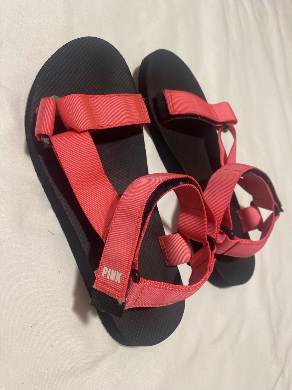 PINK Victoria's Secret Coral Pink Sport Sandals
